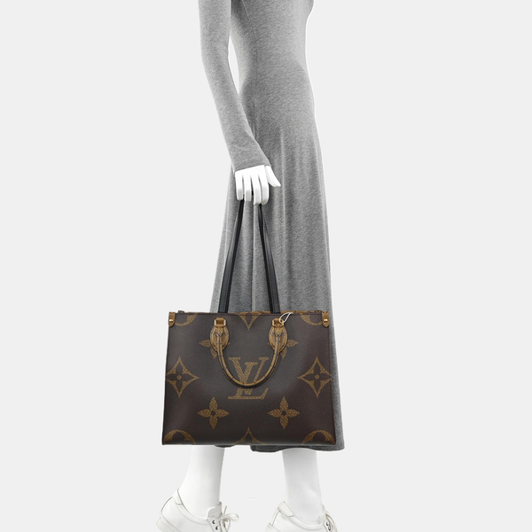 ONTHEGO MM Monogram Coated Canvas Brown