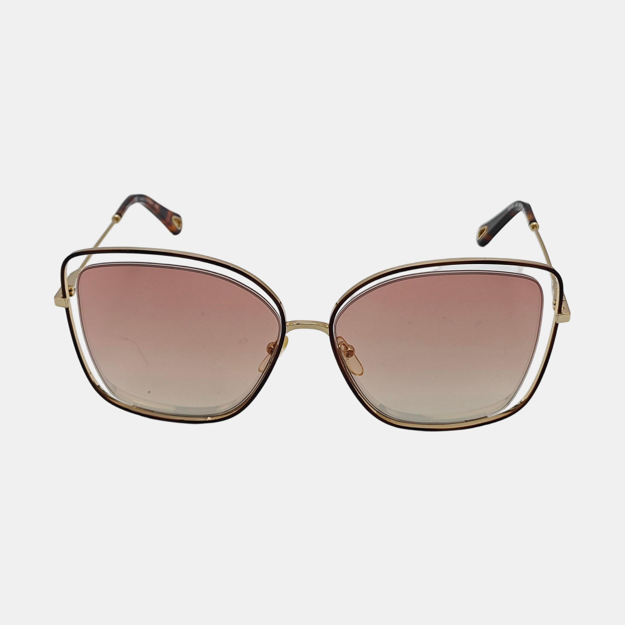 Brown Metal Sunglasses