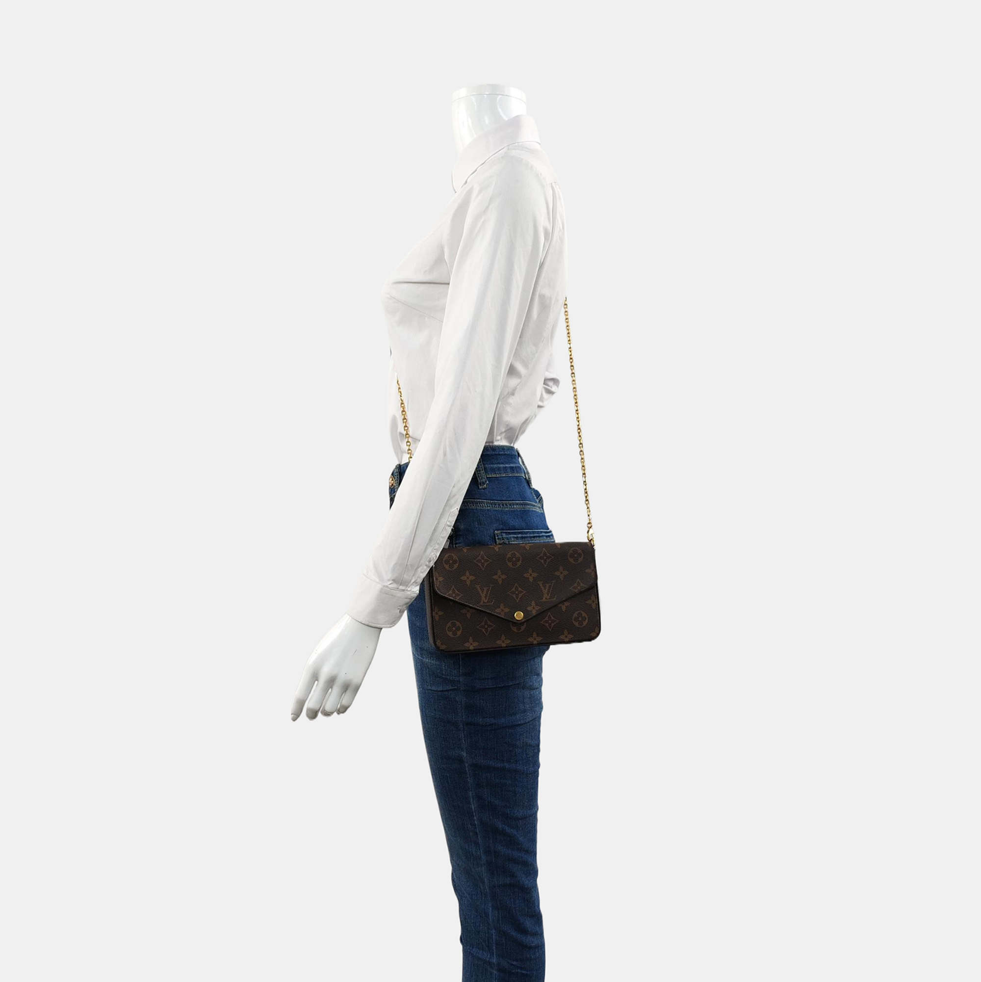 FÉLICIE Monogram Coated Canvas Brown