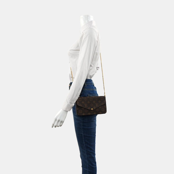 FÉLICIE Monogram Coated Canvas Brown