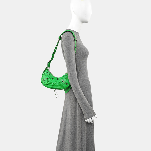 Le Cagole Mini Lambskin Green