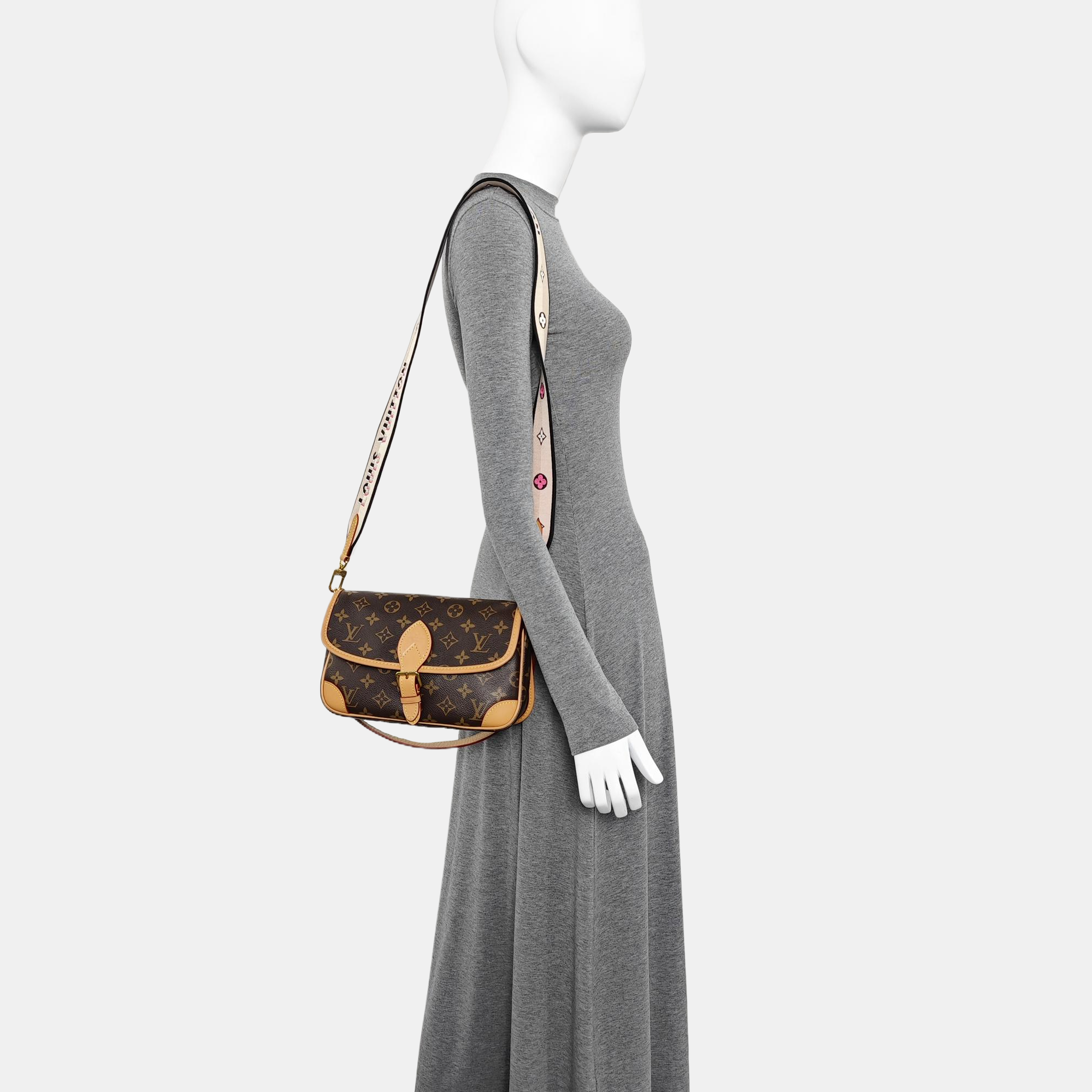 DIANE Monogram Coated Canvas Brown