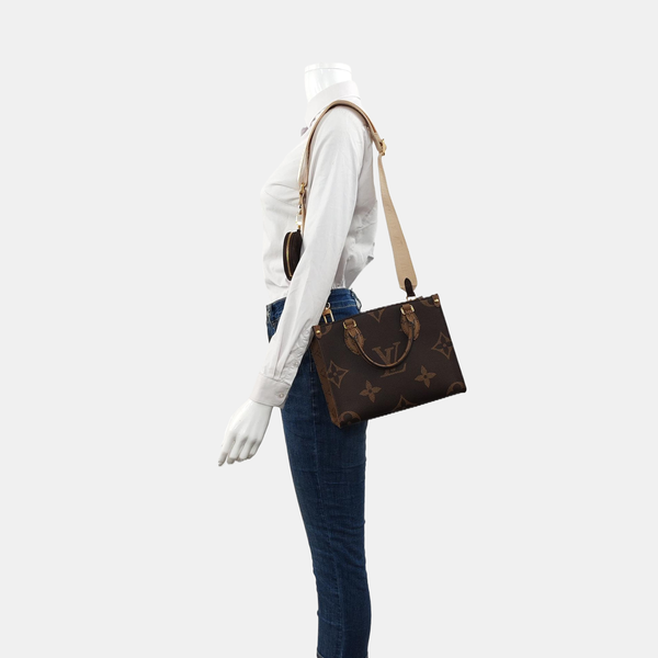 ONTHEGO PM Monogram Coated Canvas Brown