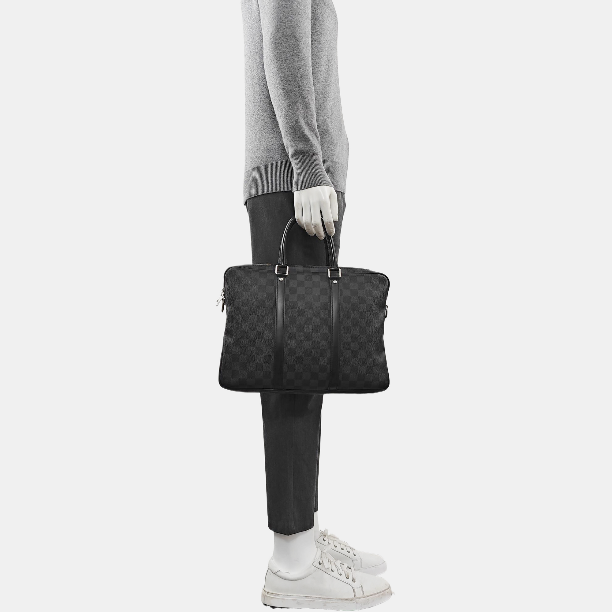 PORTE-DOCUMENTS PM Damier Graphite Coated Canvas Black