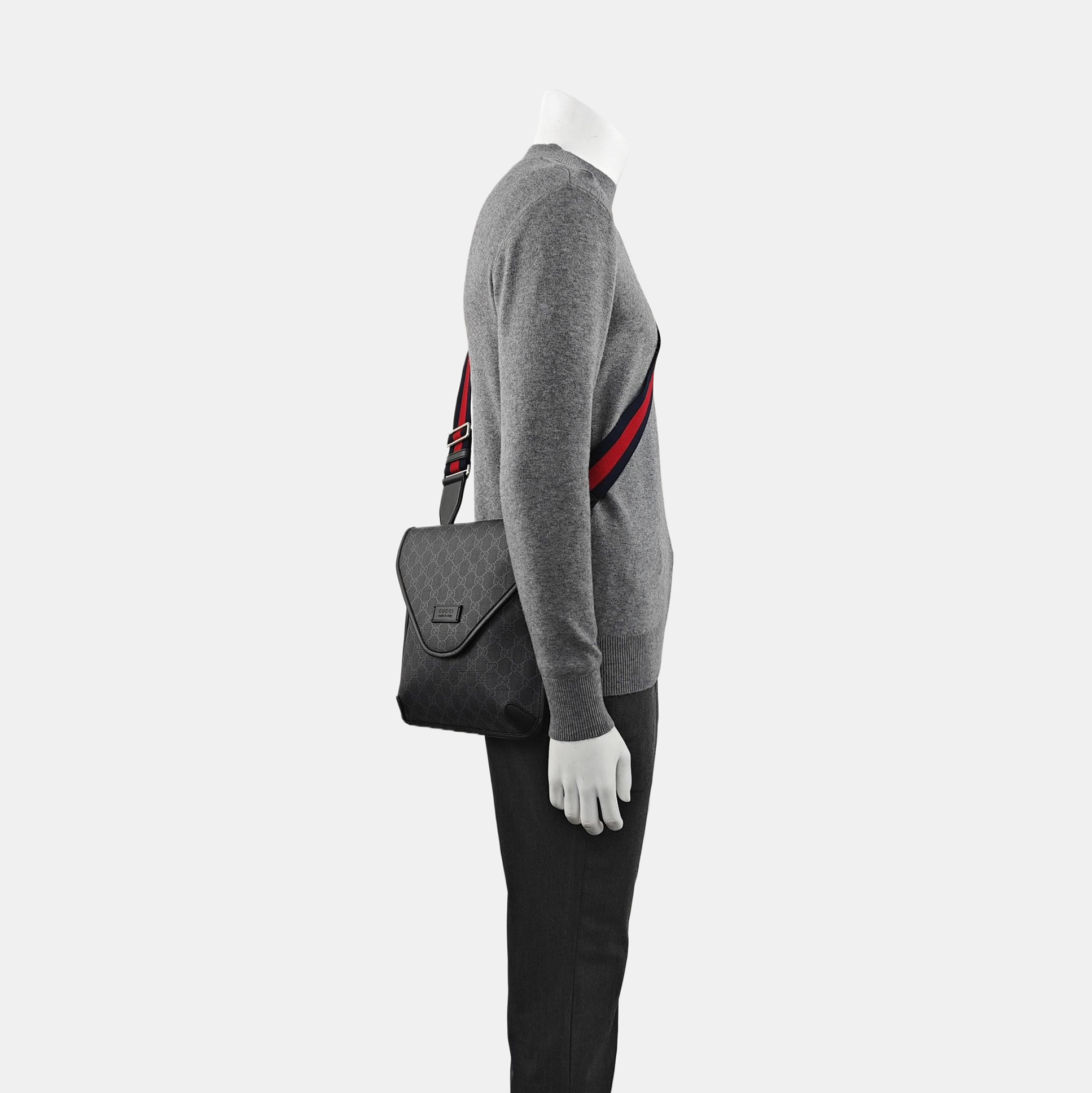Monogram Coated Canvas Shoulder Bag Gray