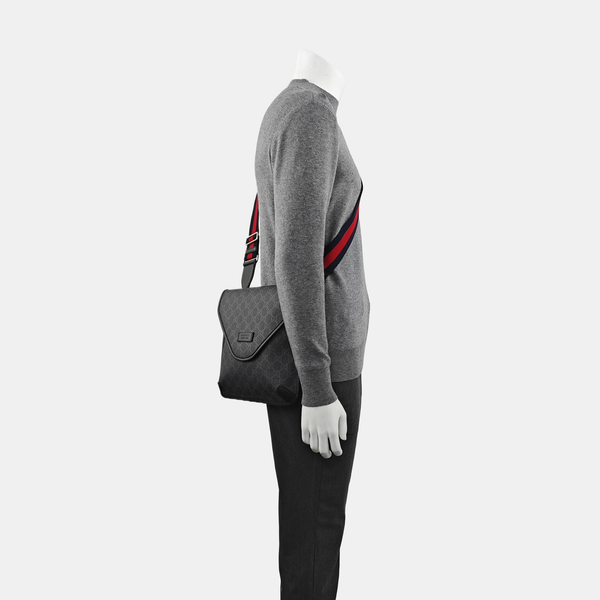 Monogram Coated Canvas Shoulder Bag Gray