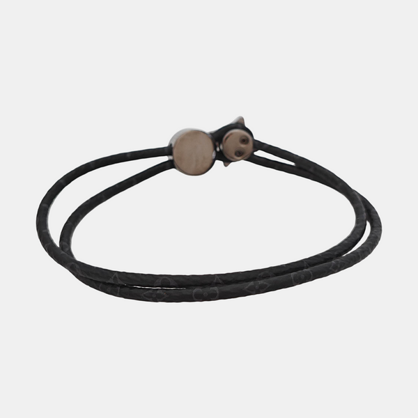 Coated Canvas Black Bracelet