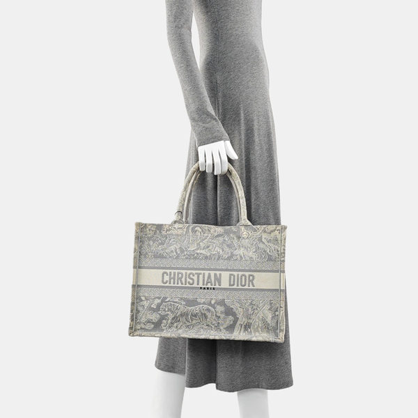 Book Tote Medium Fabric Gray