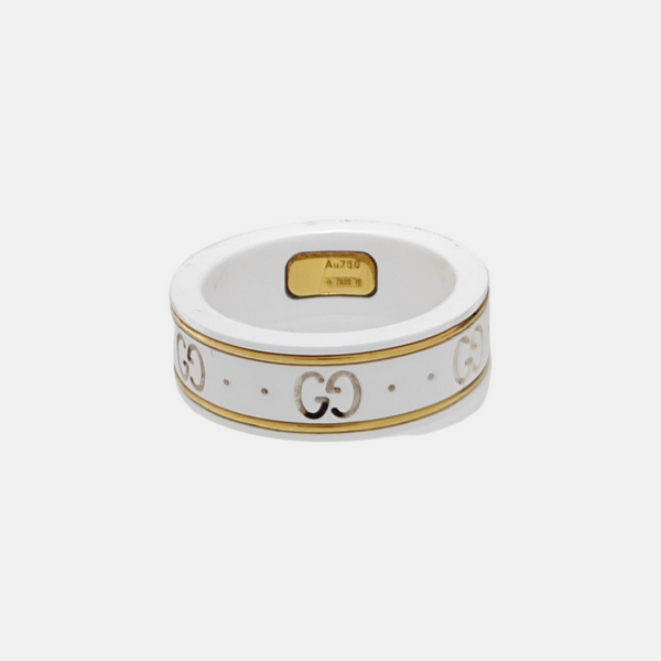 Icon 18k Gold White Ring HK 11