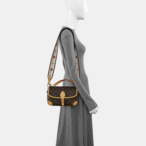 DIANE Monogram Coated Canvas Brown