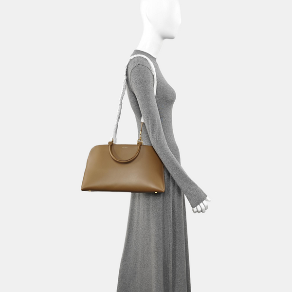 Calfskin Shoulder Bag Brown