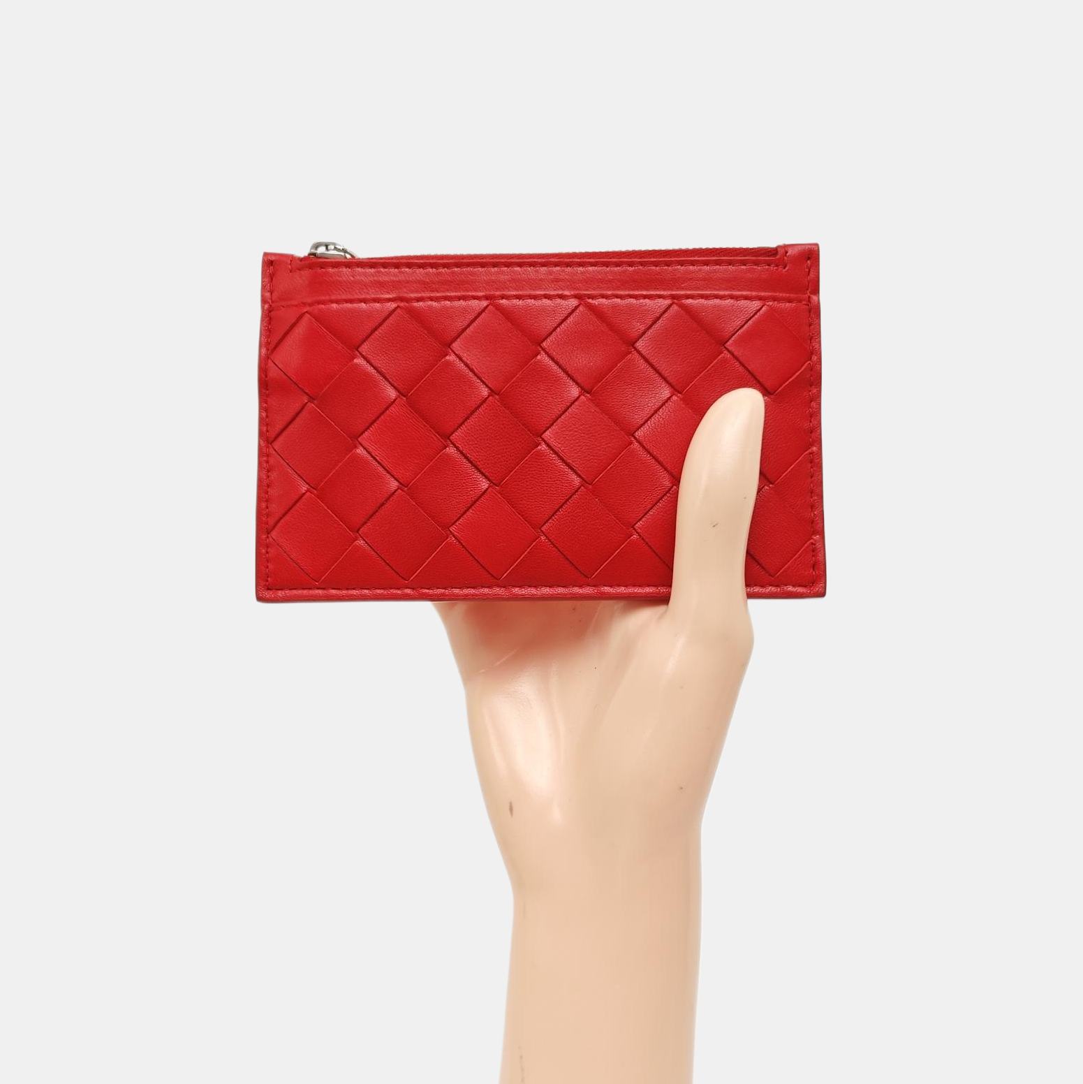Lambskin Card Holder Red