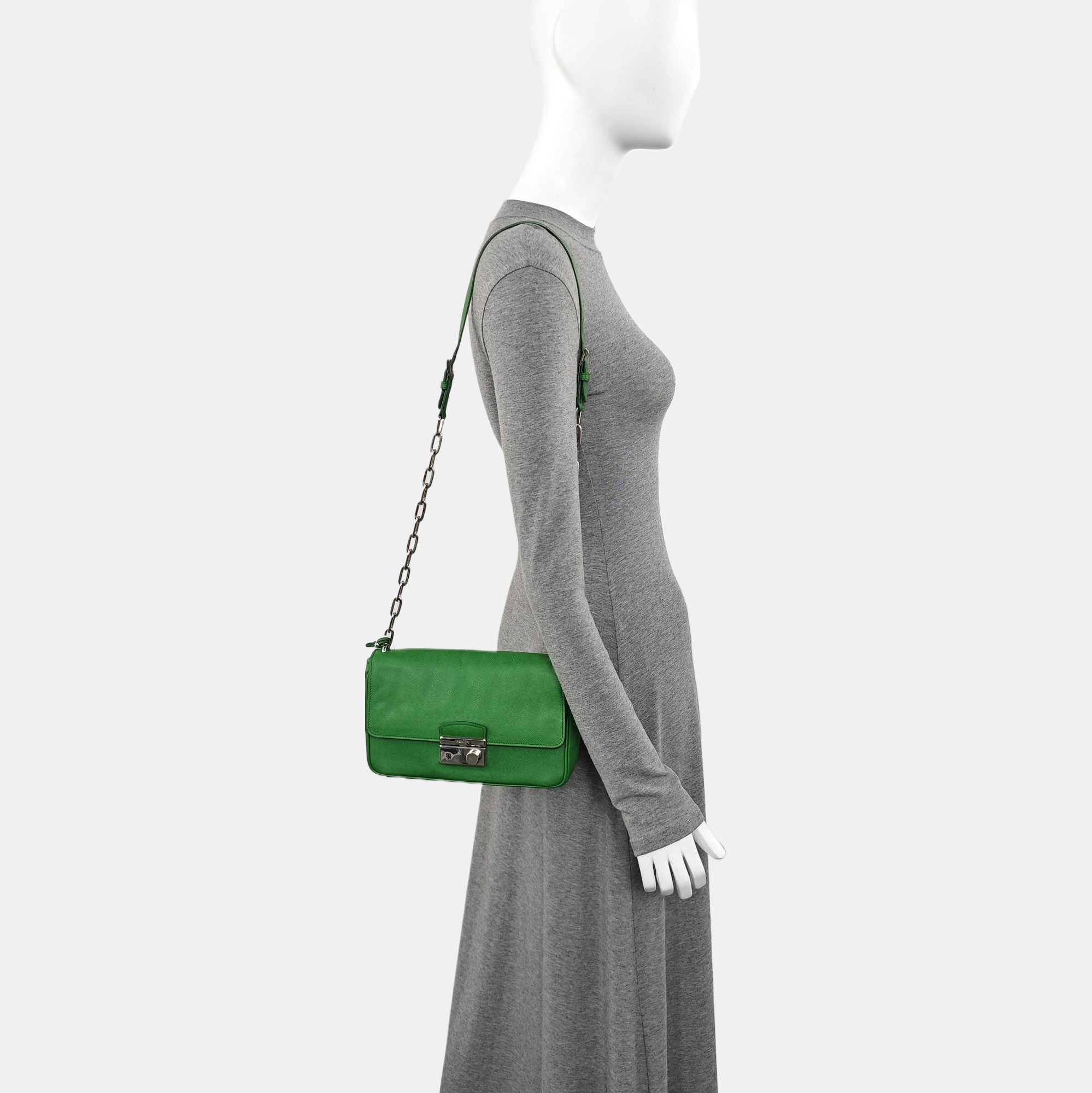 Sound Bag Saffiano Calfskin Green