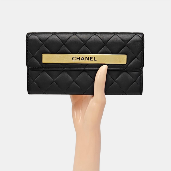 Quilted Lambskin Wallet Black
