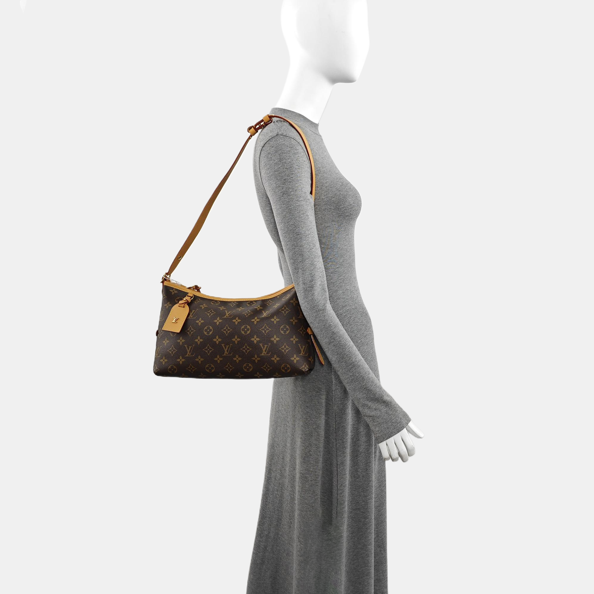 CARRYALL Small Monogram Coated Canvas Brown