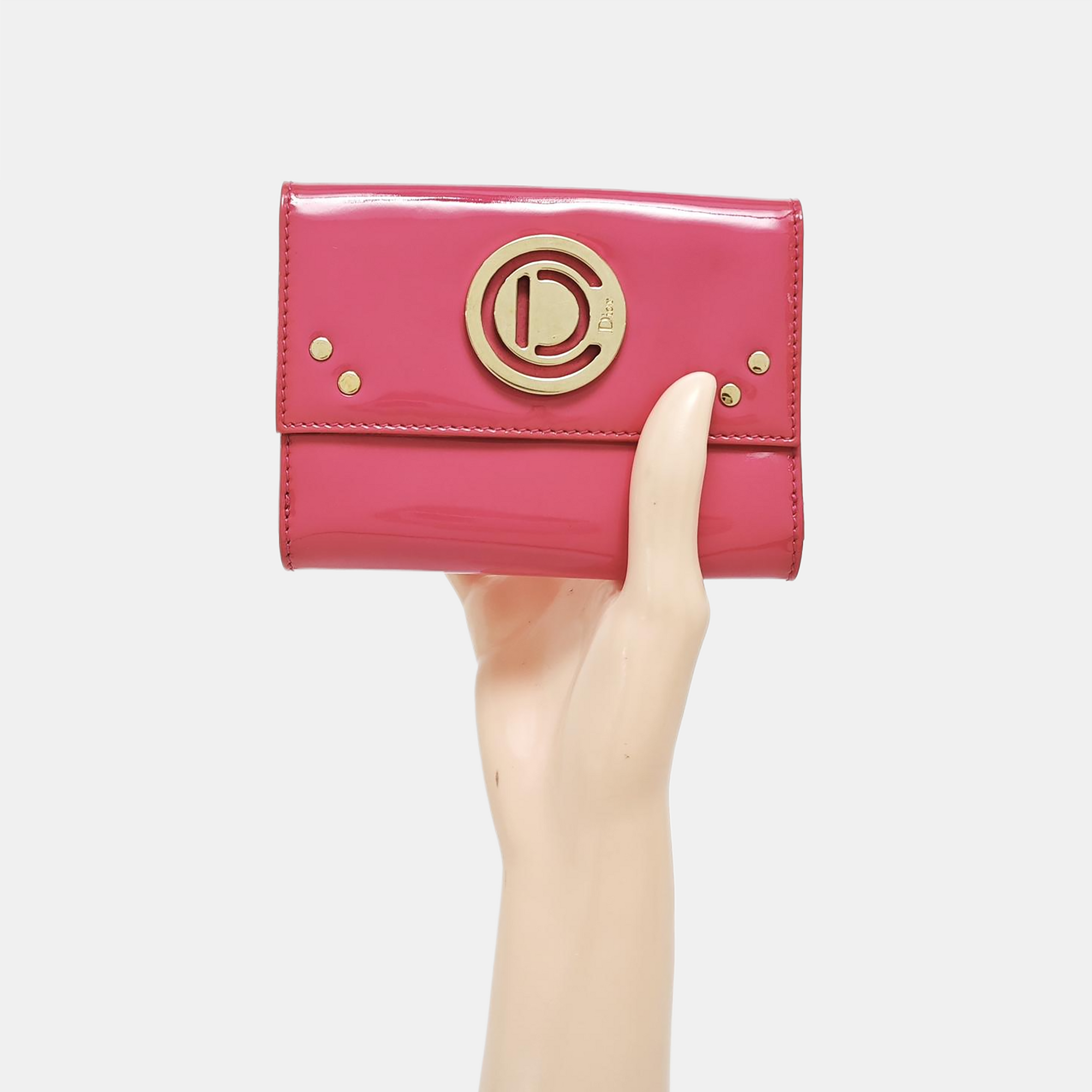 Patent Leather Wallet Pink