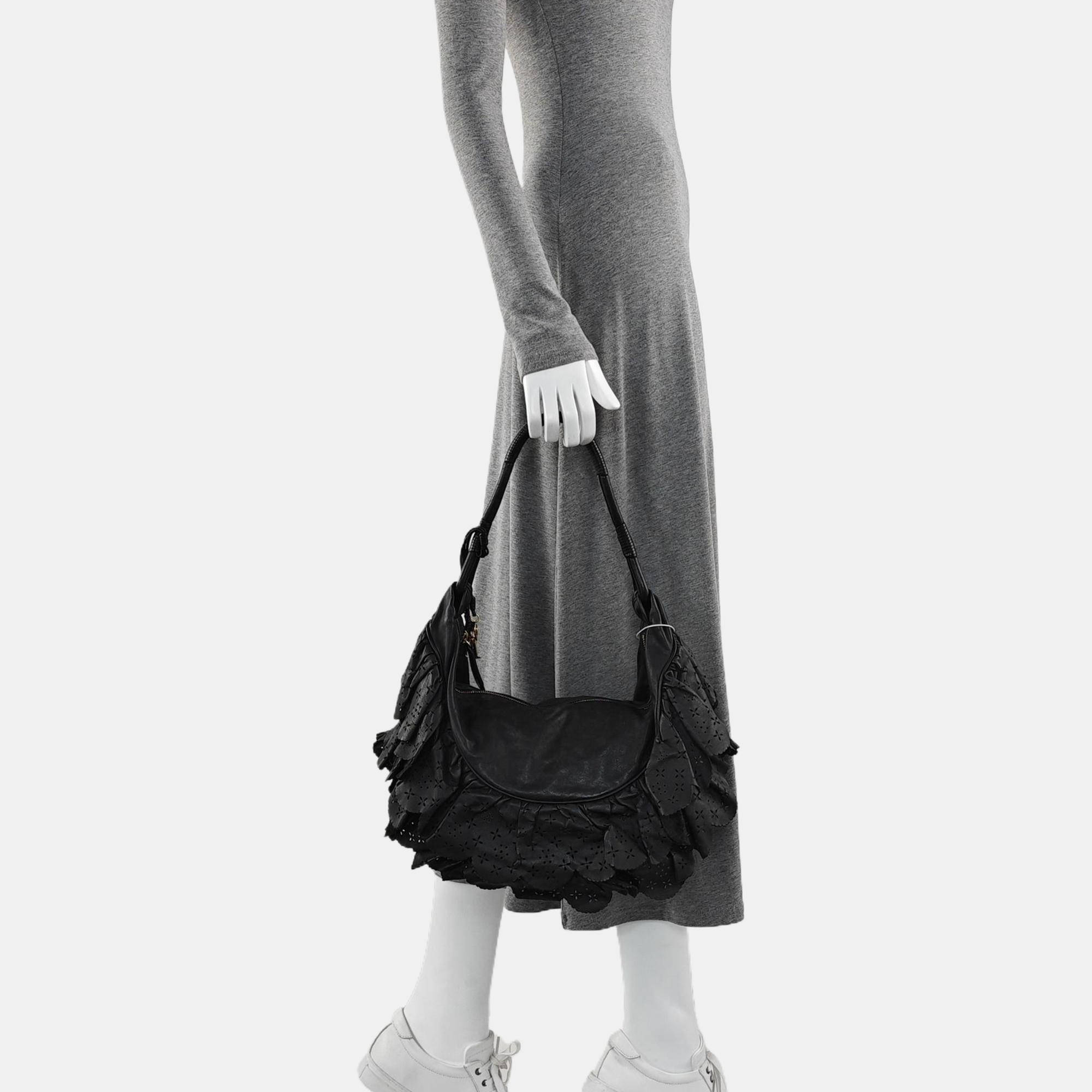 Calfskin Shoulder Bag Black