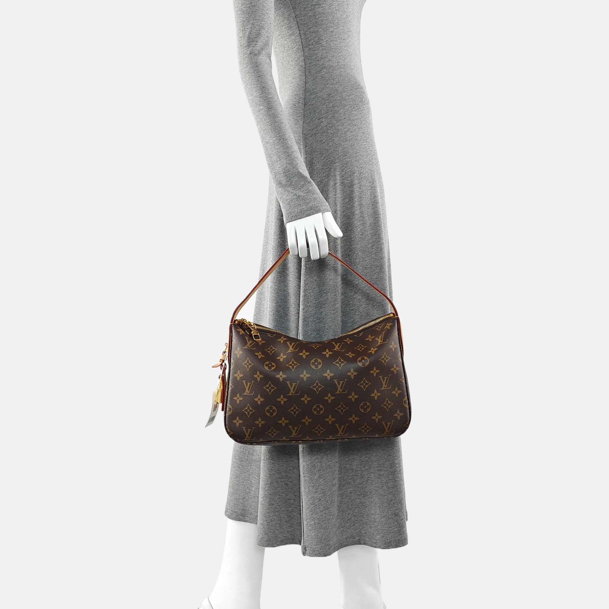 SLOUCHY PM Monogram Coated Canvas Brown