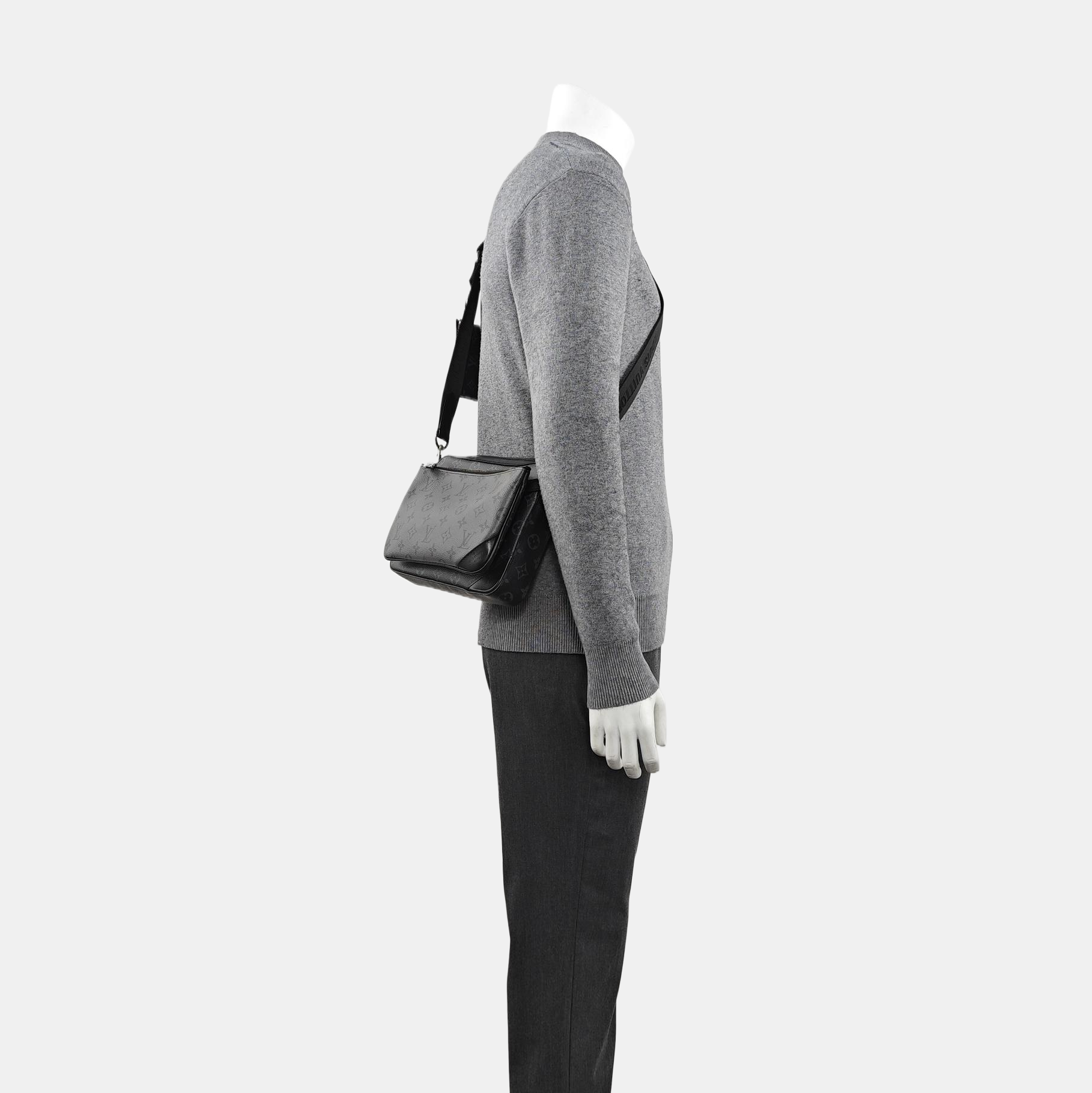 TRIO Monogram Coated Canvas Gray