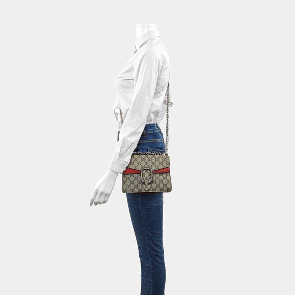 Dionysus Mini Monogram Coated Canvas Beige