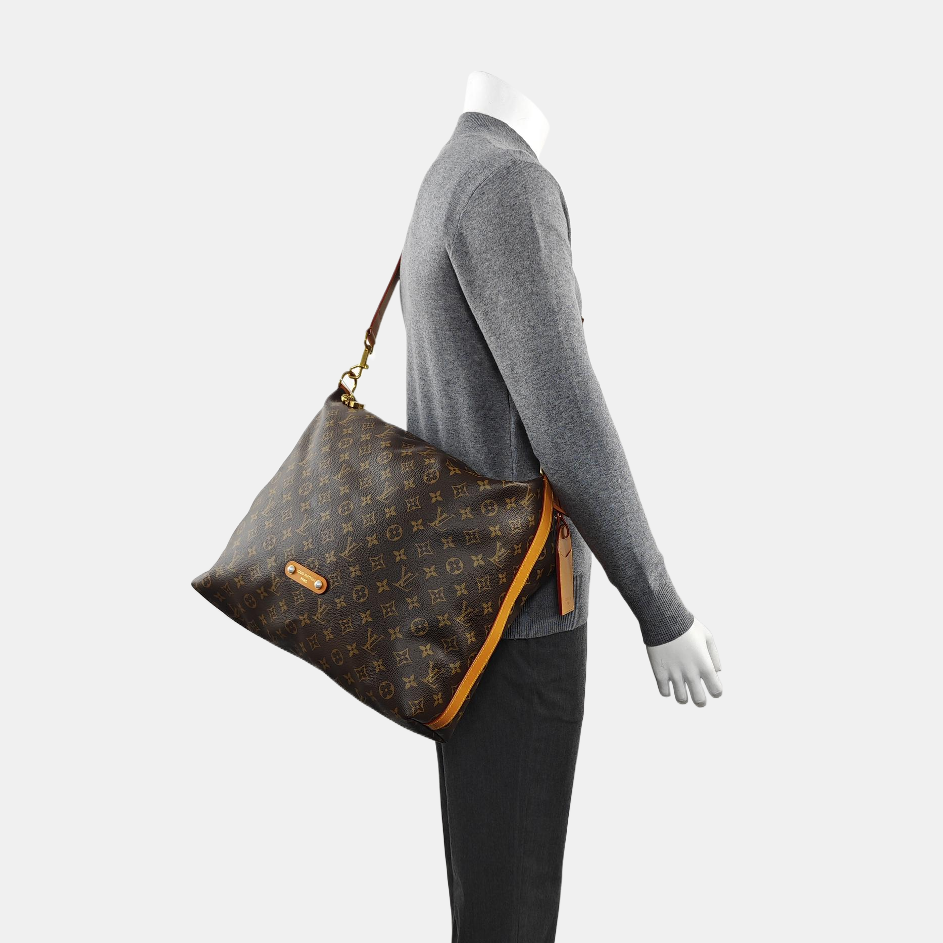 Monogram Coated Canvas Shoulder Bag GM Brown
