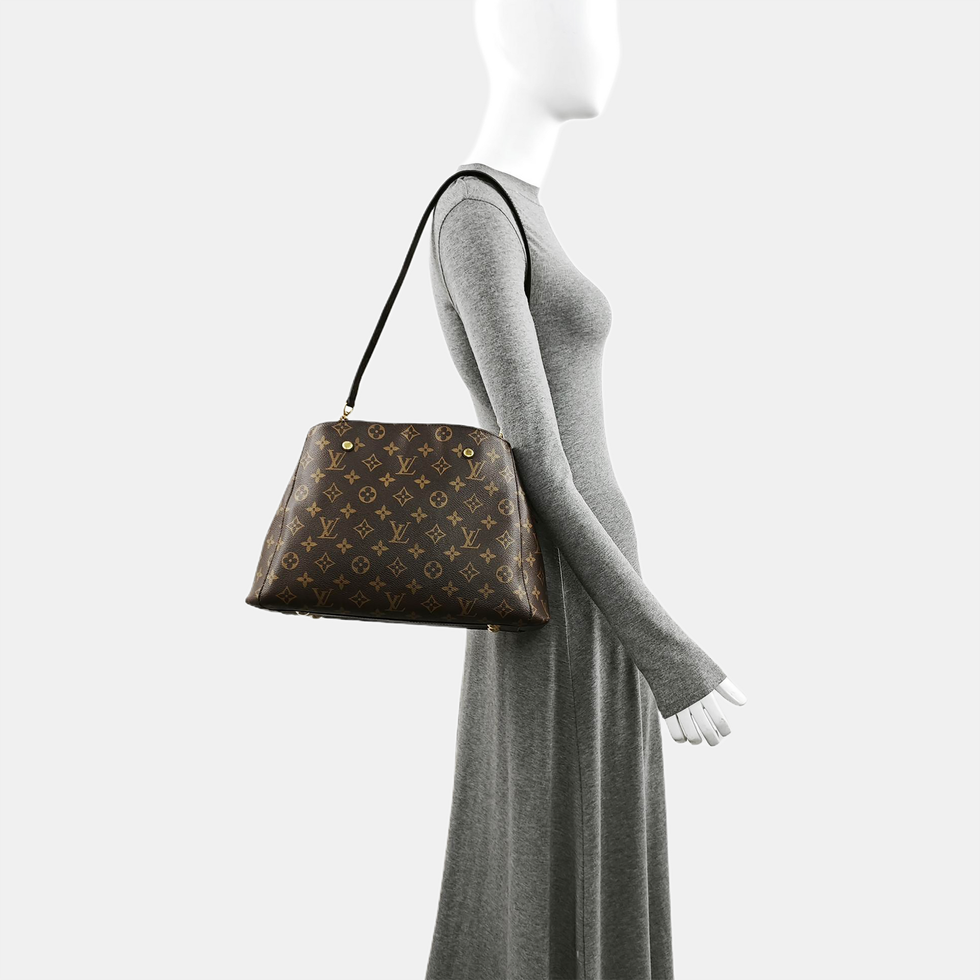 MONTAIGNE Monogram Coated Canvas Brown