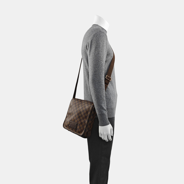 BROOKLYN PM Damier Ebene Coated Canvas Brown