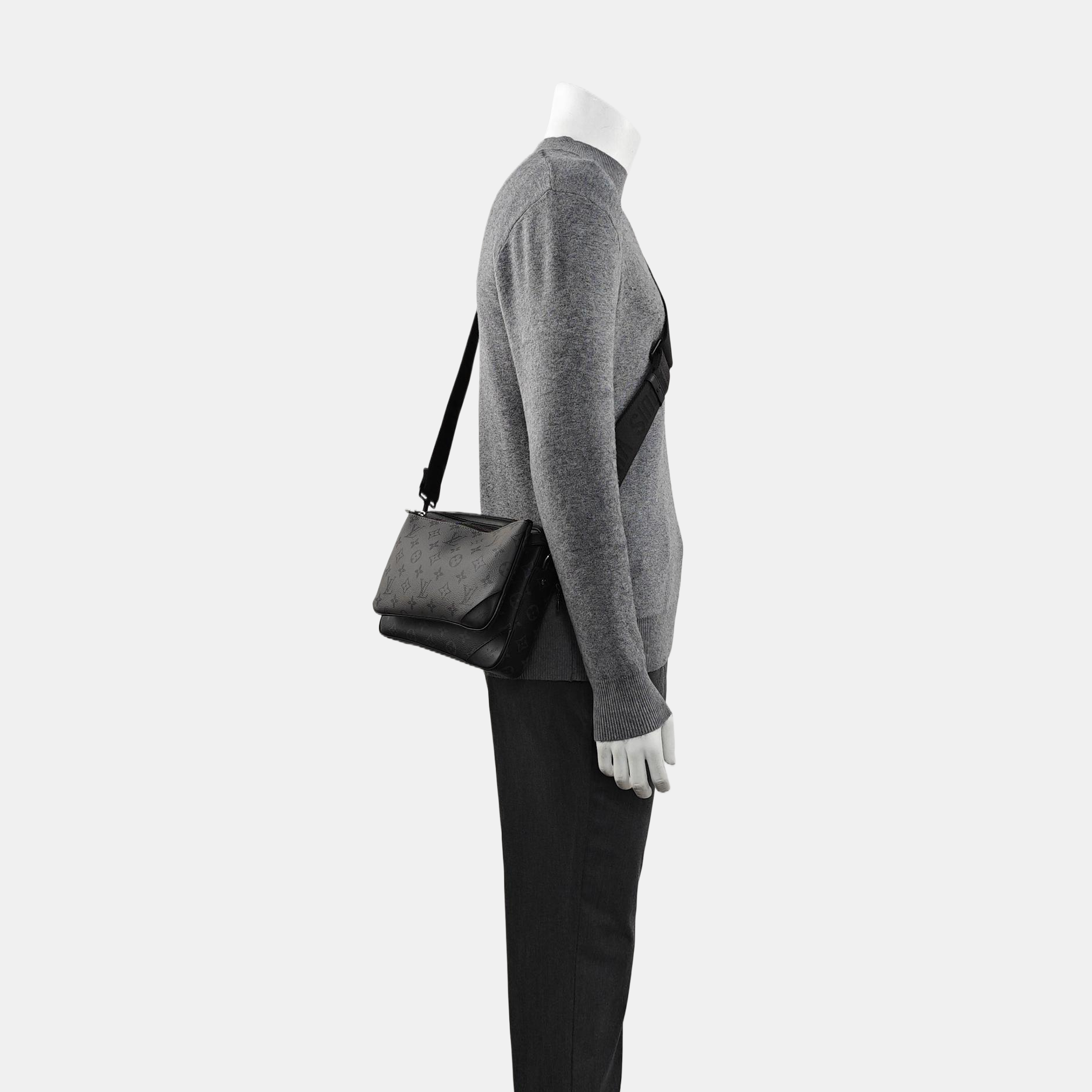 TRIO Monogram Coated Canvas Gray