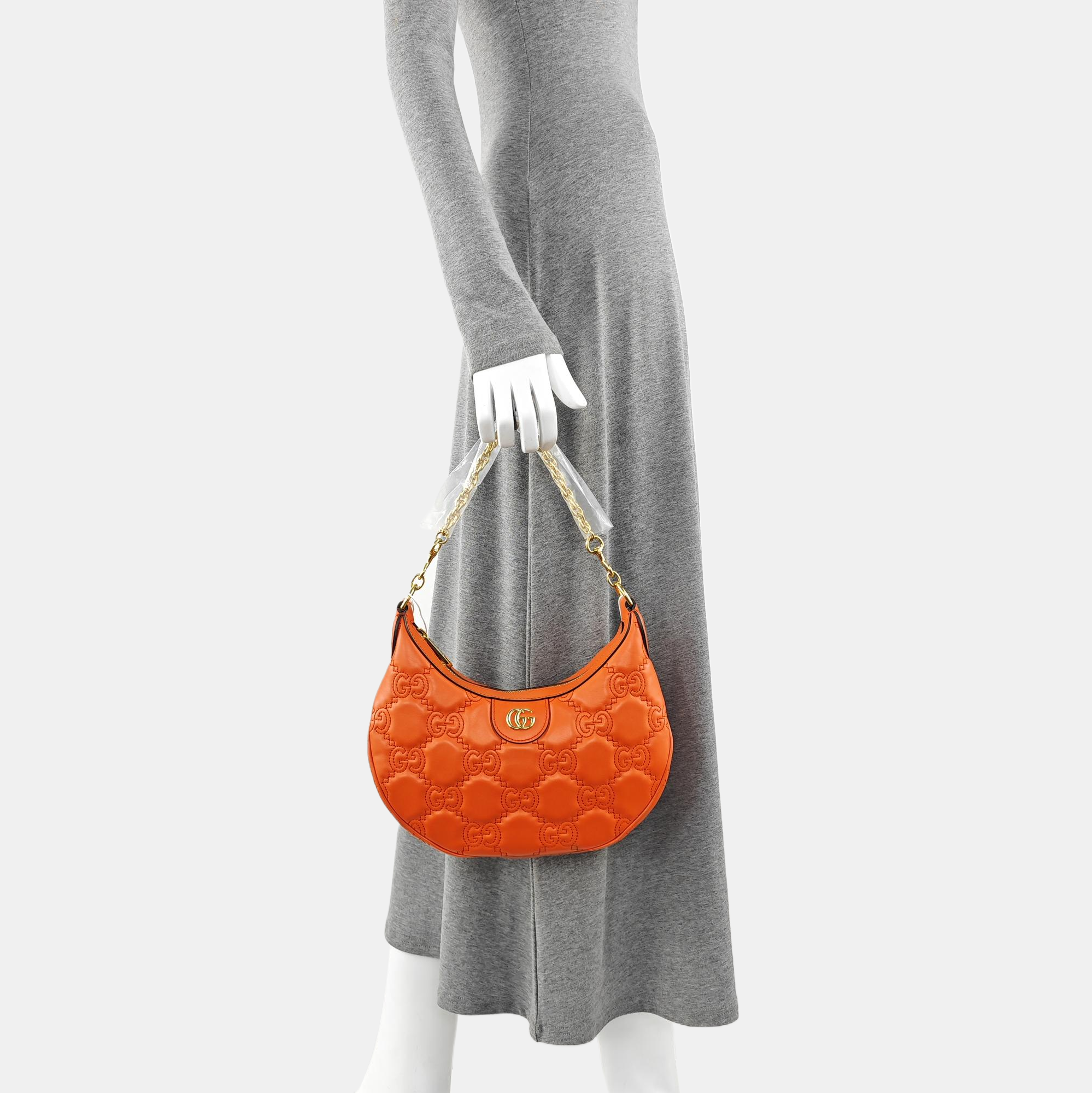 Calfskin Top Handle Bag Orange