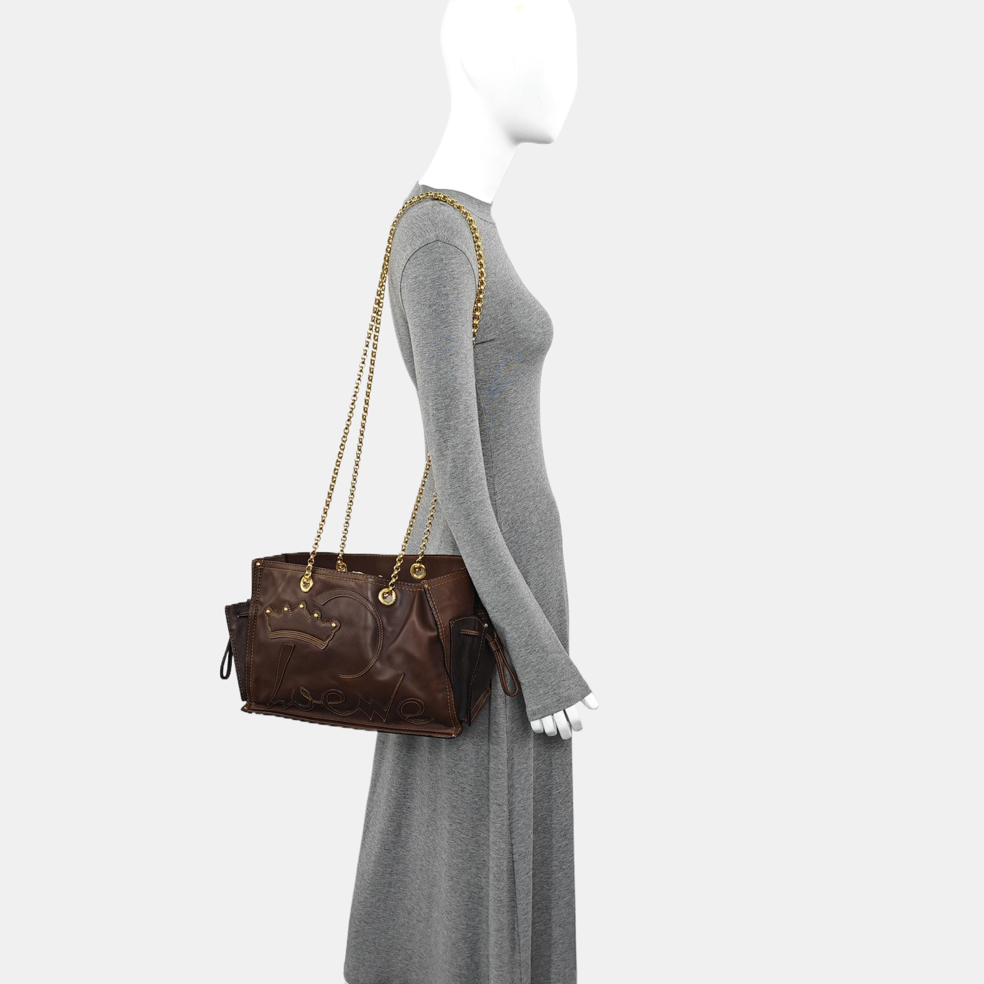 Calfskin Tote Bag Brown