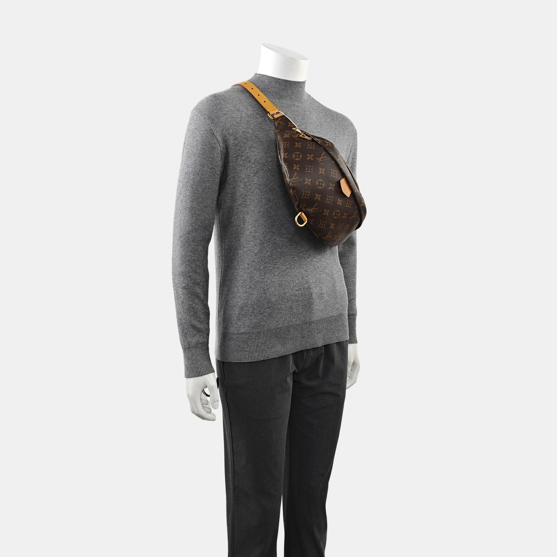 BUMBAG Monogram Coated Canvas Brown