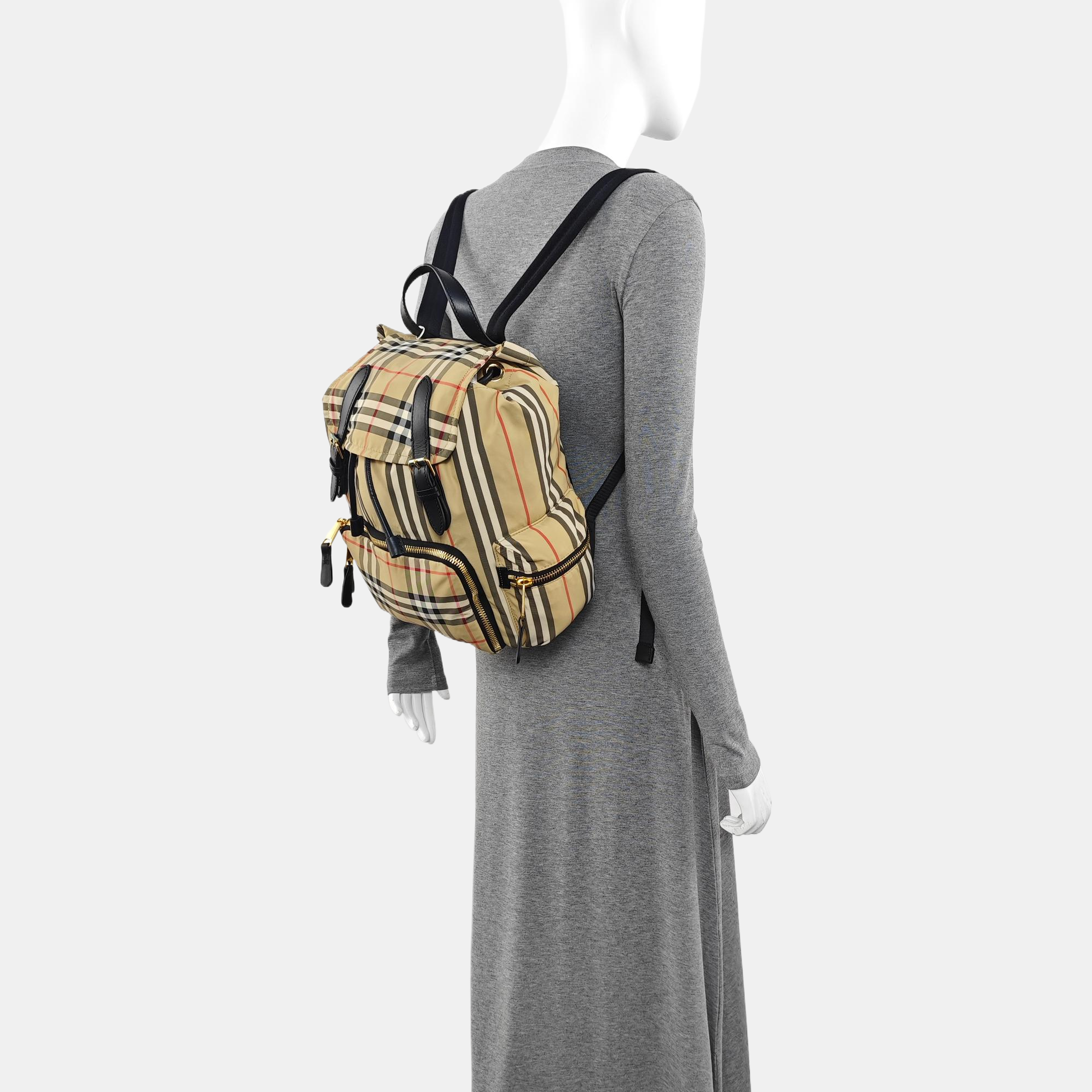 The Rucksack Medium Nylon Beige
