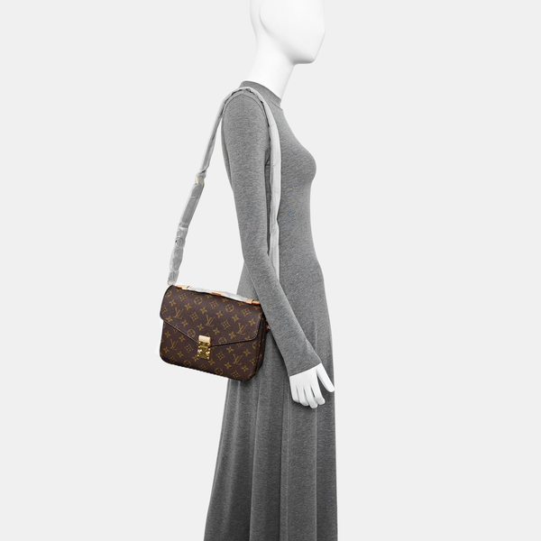 MÉTIS MM Monogram Coated Canvas Brown