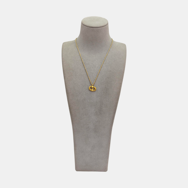 Twist Round Metal Gold Necklace