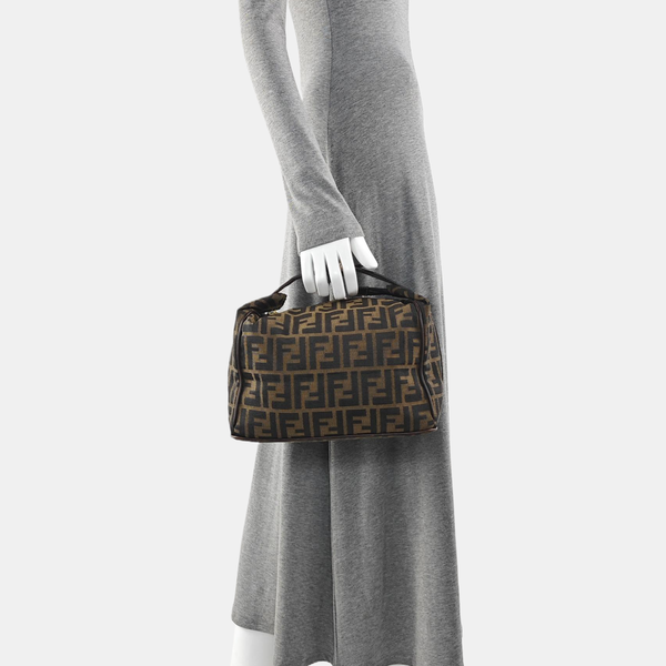 Canvas Top Handle Bag Brown
