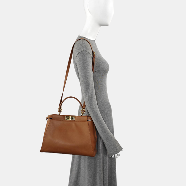Peekaboo Medium Calfskin Brown