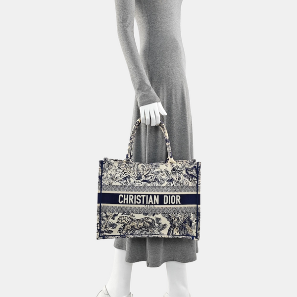 Book Tote Medium Canvas Blue