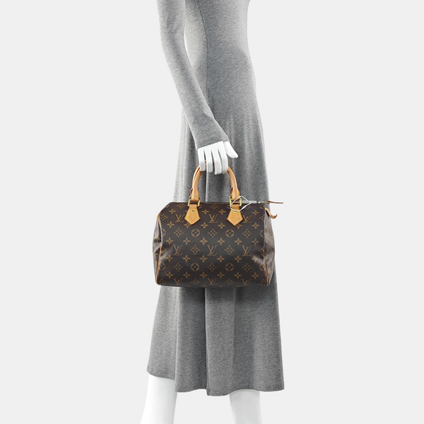 SPEEDY 25 Monogram Coated Canvas Brown