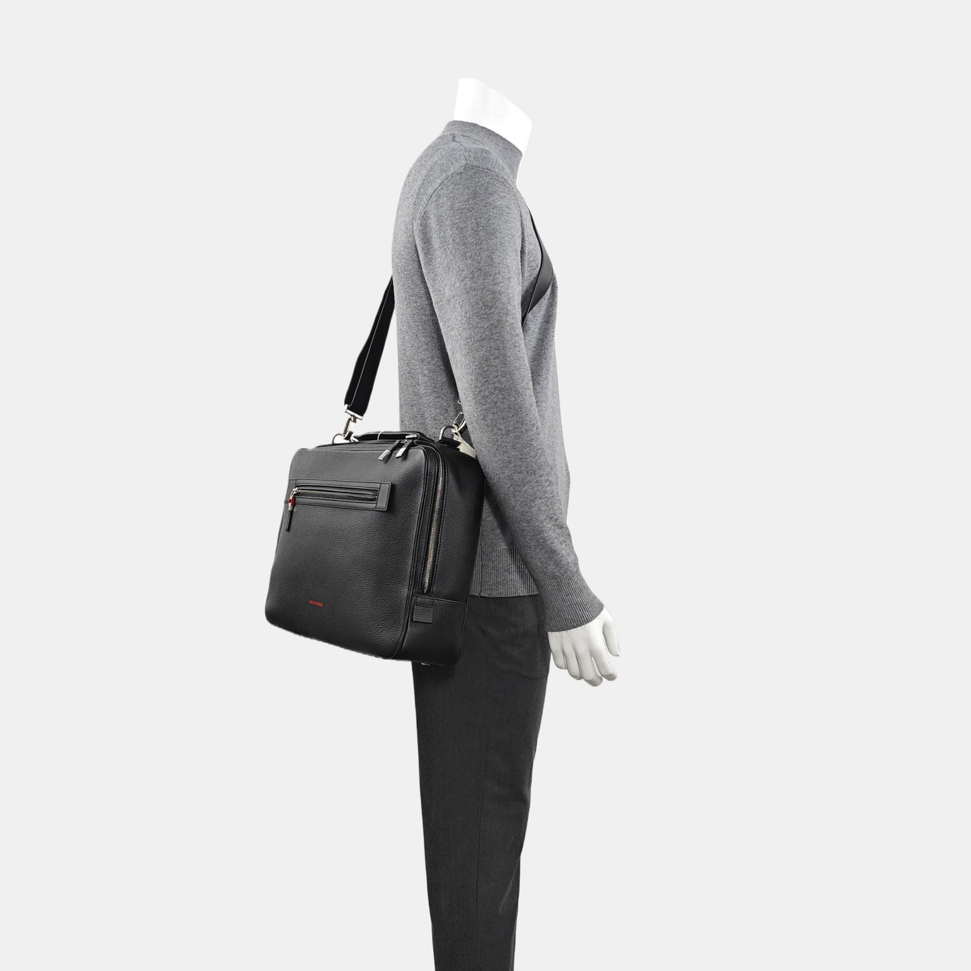 Calfskin Shoulder Bag Black