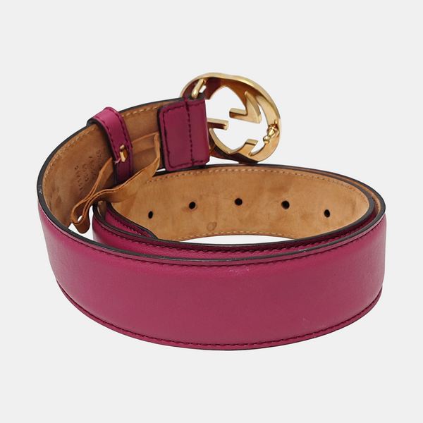 Leather Belt Purple
