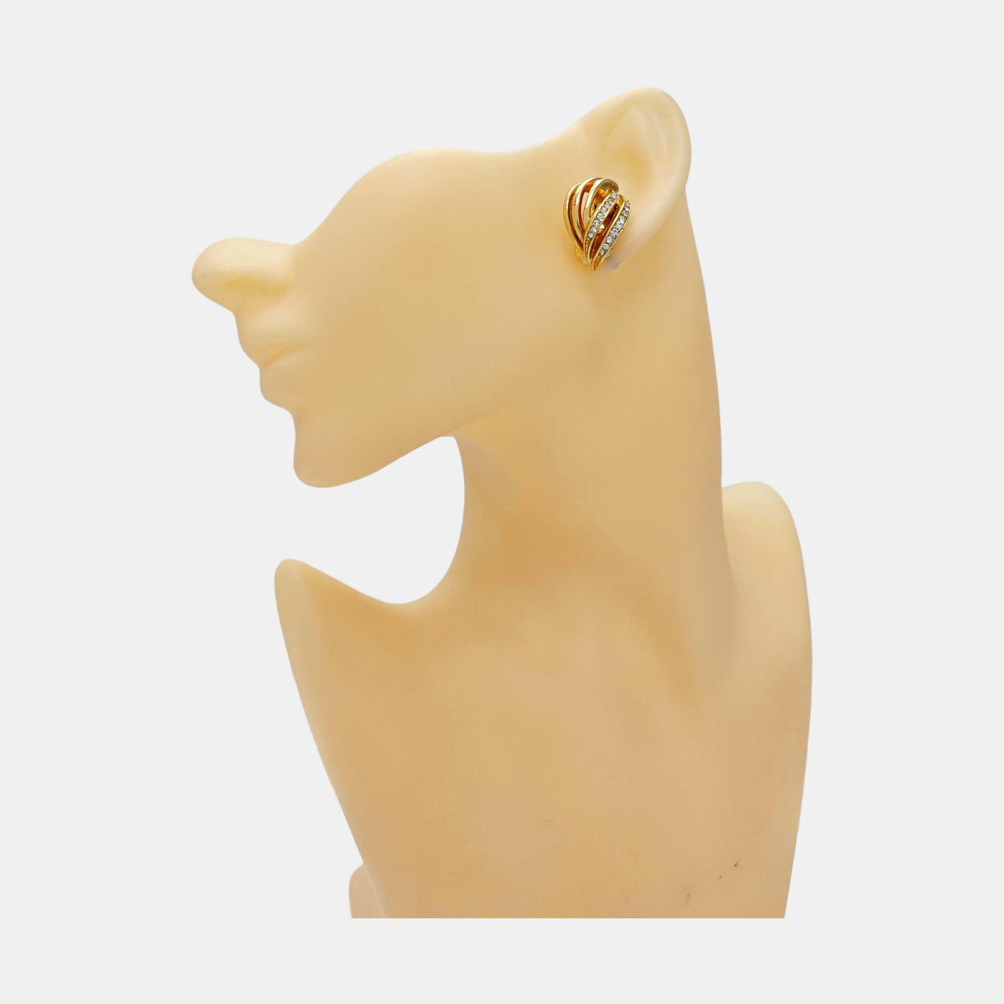 Metal Gold Clip On Earrings