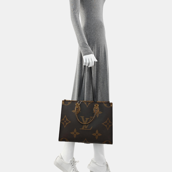 ONTHEGO MM Monogram Coated Canvas Brown