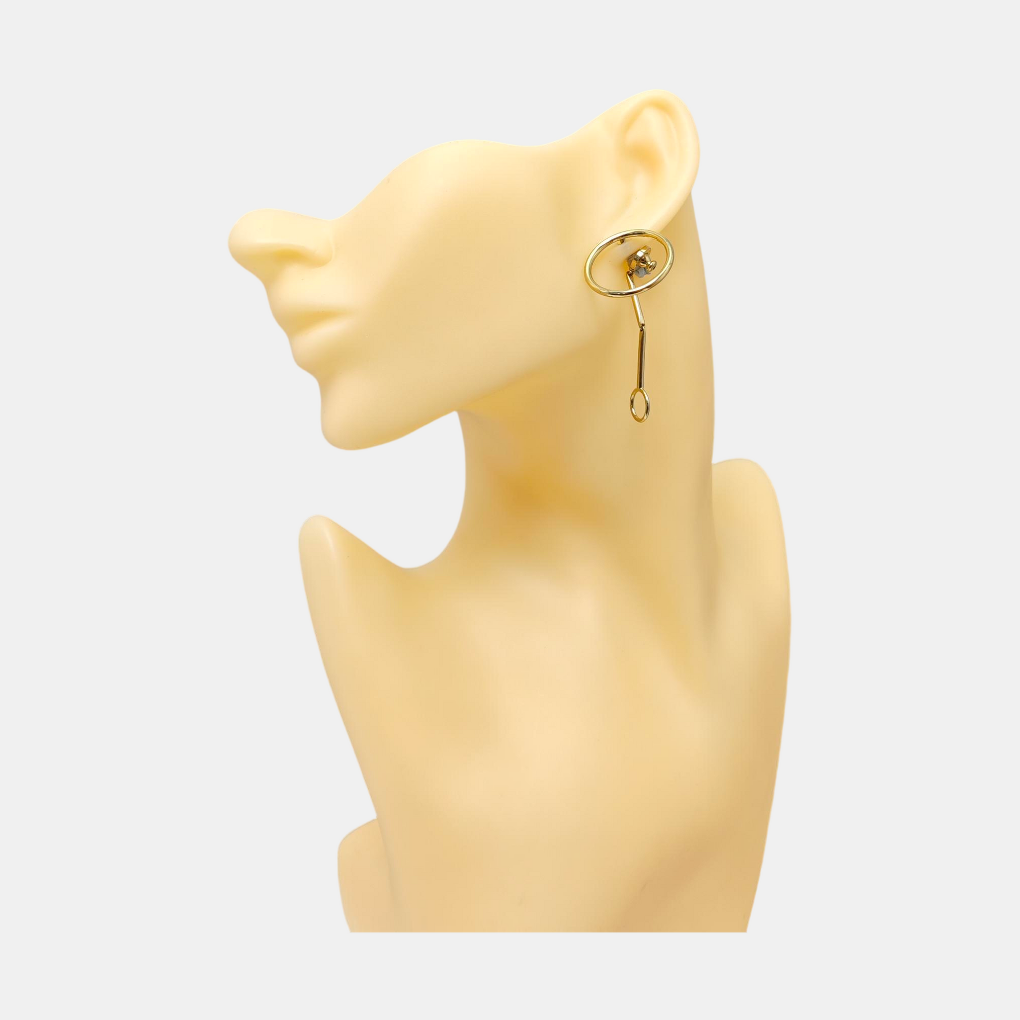 Metal Gold Stud Earrings