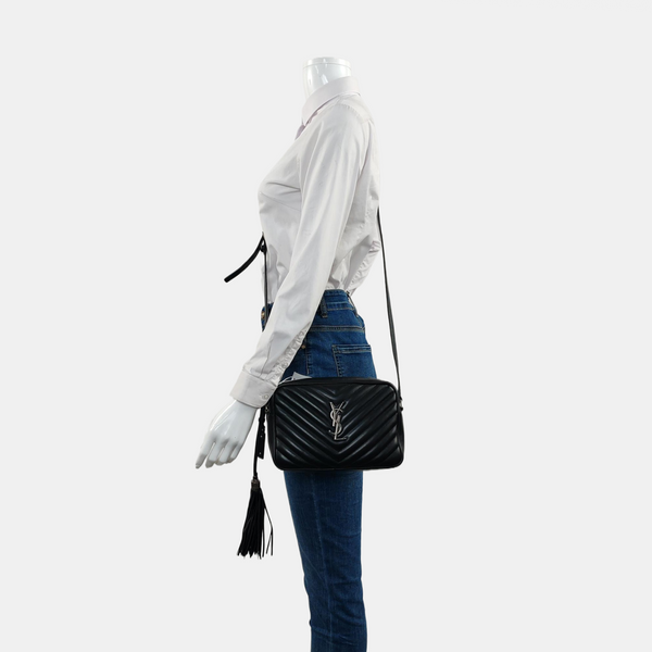 LOU Small Chevron Calfskin Black