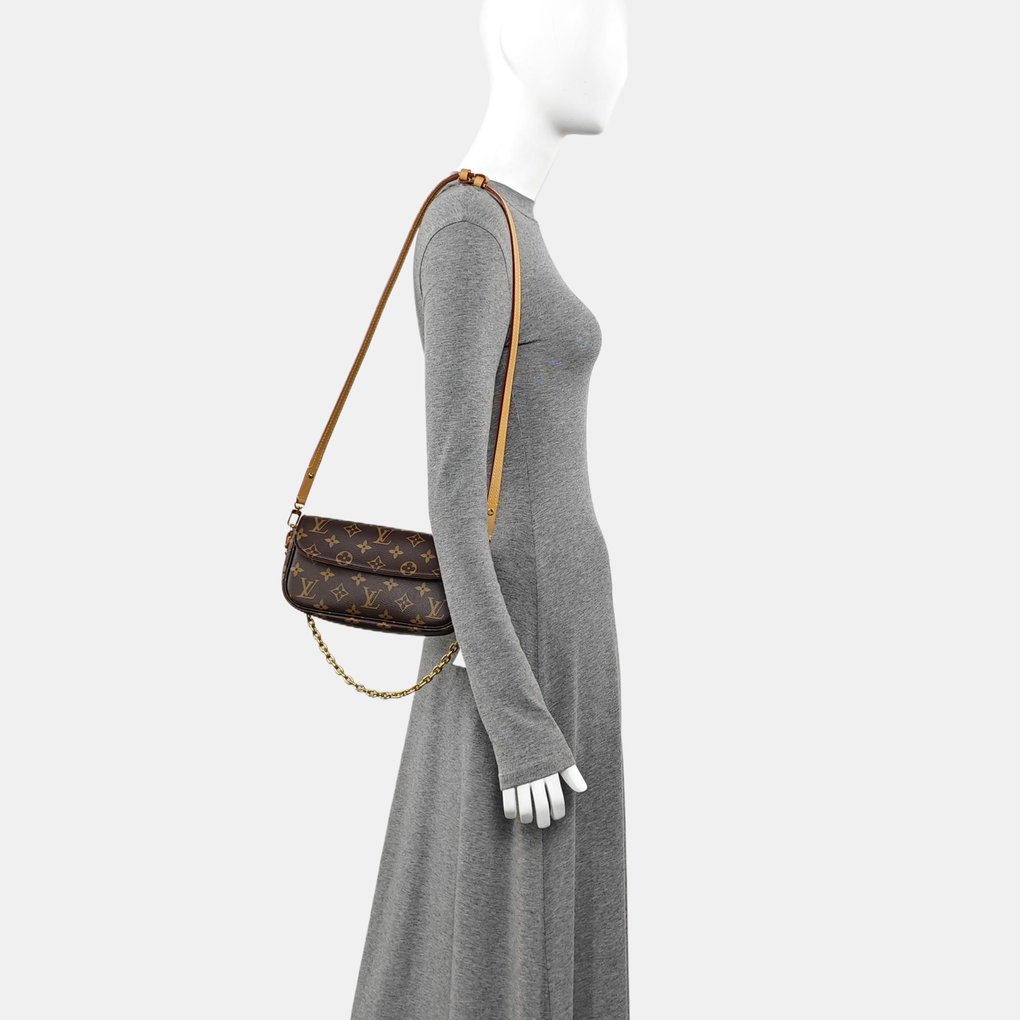 IVY Monogram Coated Canvas Brown