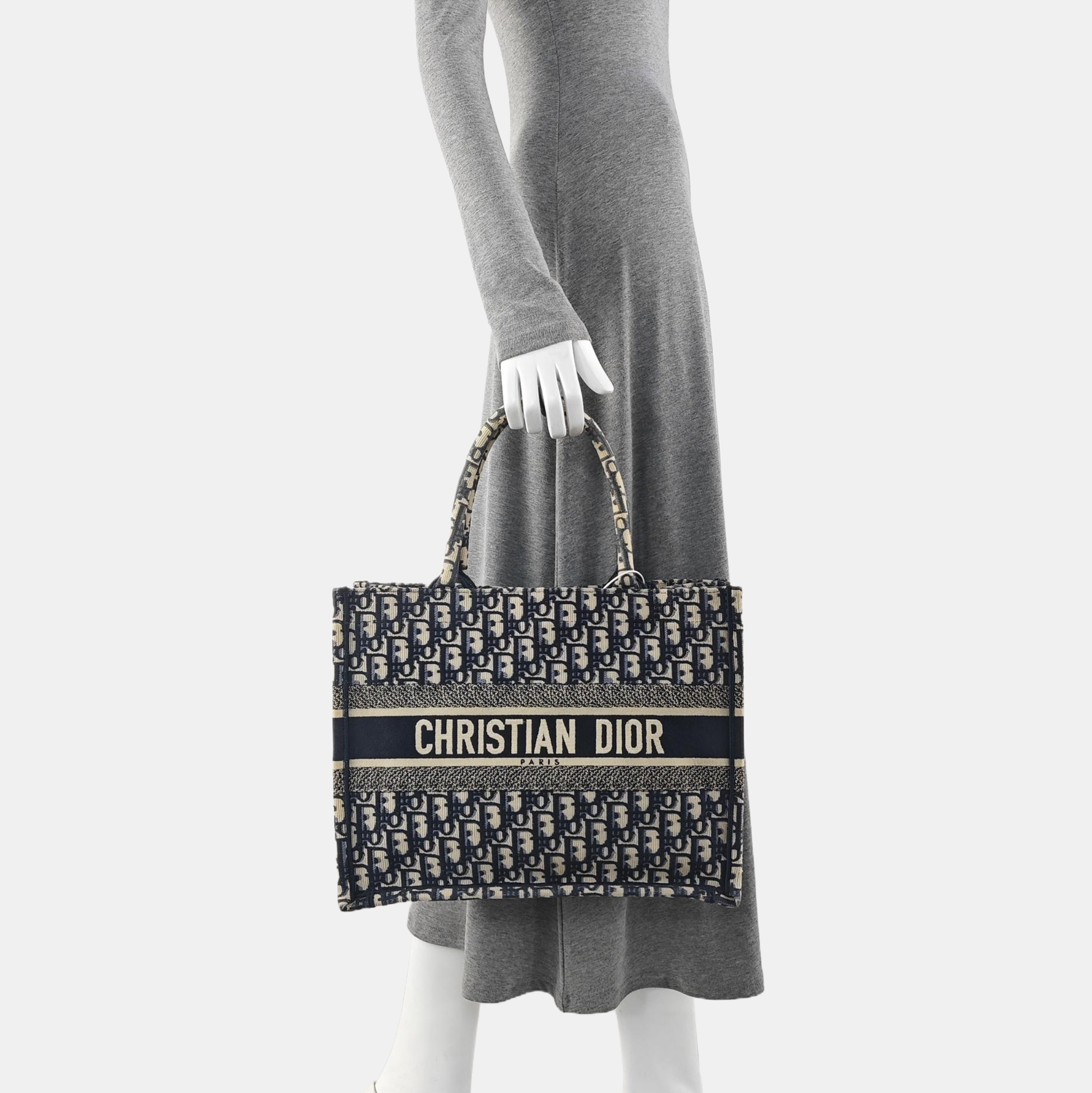 Book Tote Medium Oblique Canvas Blue