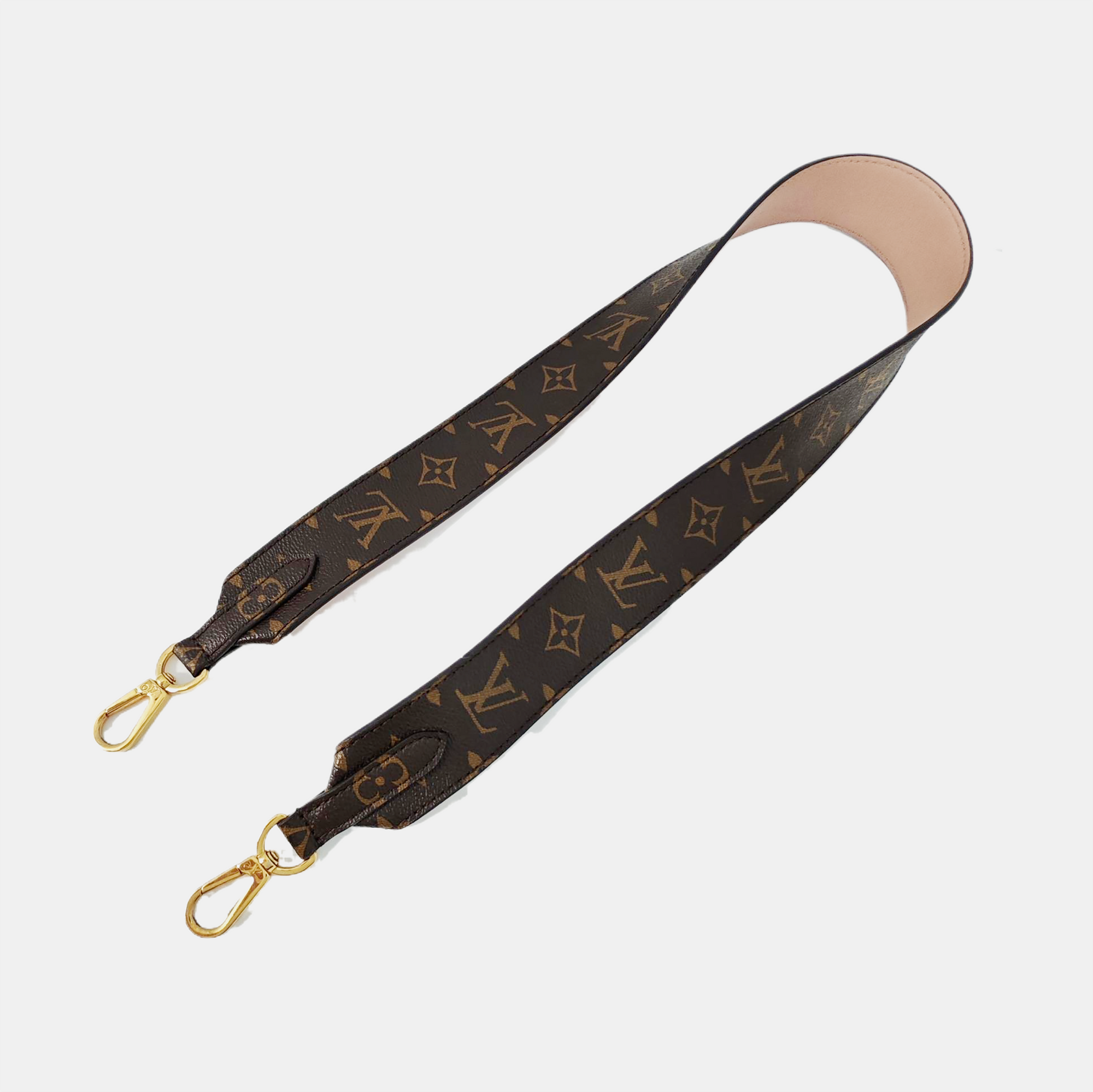 Monogram Coated Canvas Bag Strap Brown