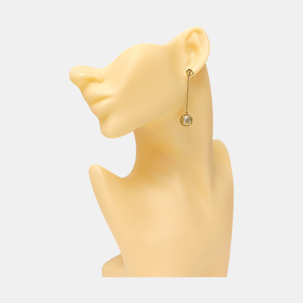 Pendientes Secret Cannage de metal dorado