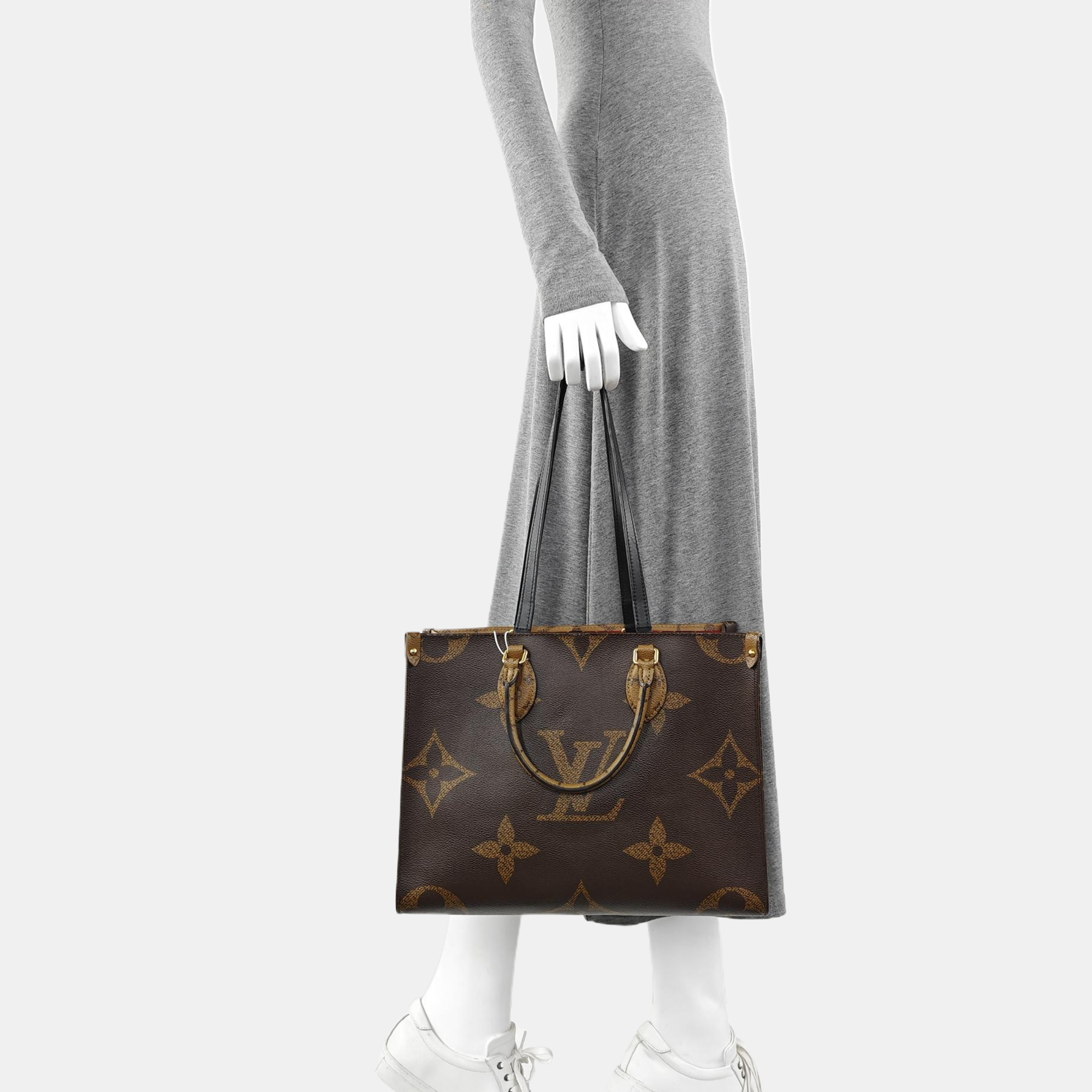 ONTHEGO MM Monogram Coated Canvas Brown