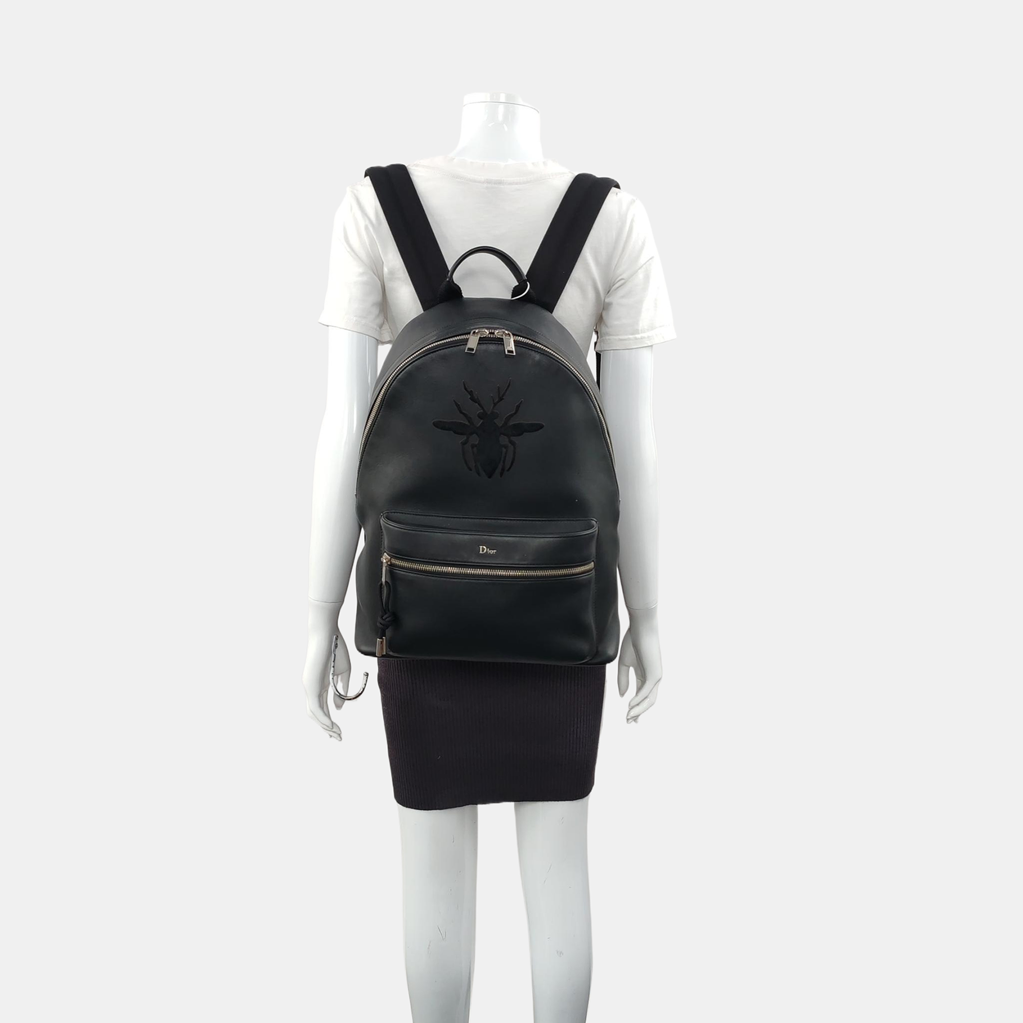 Leather Backpack Black